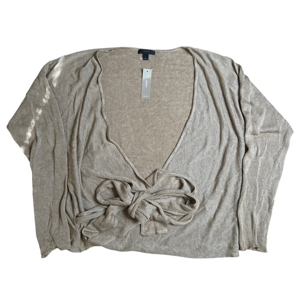 NWT J.Crew Tan Cardigan Women Size Large
